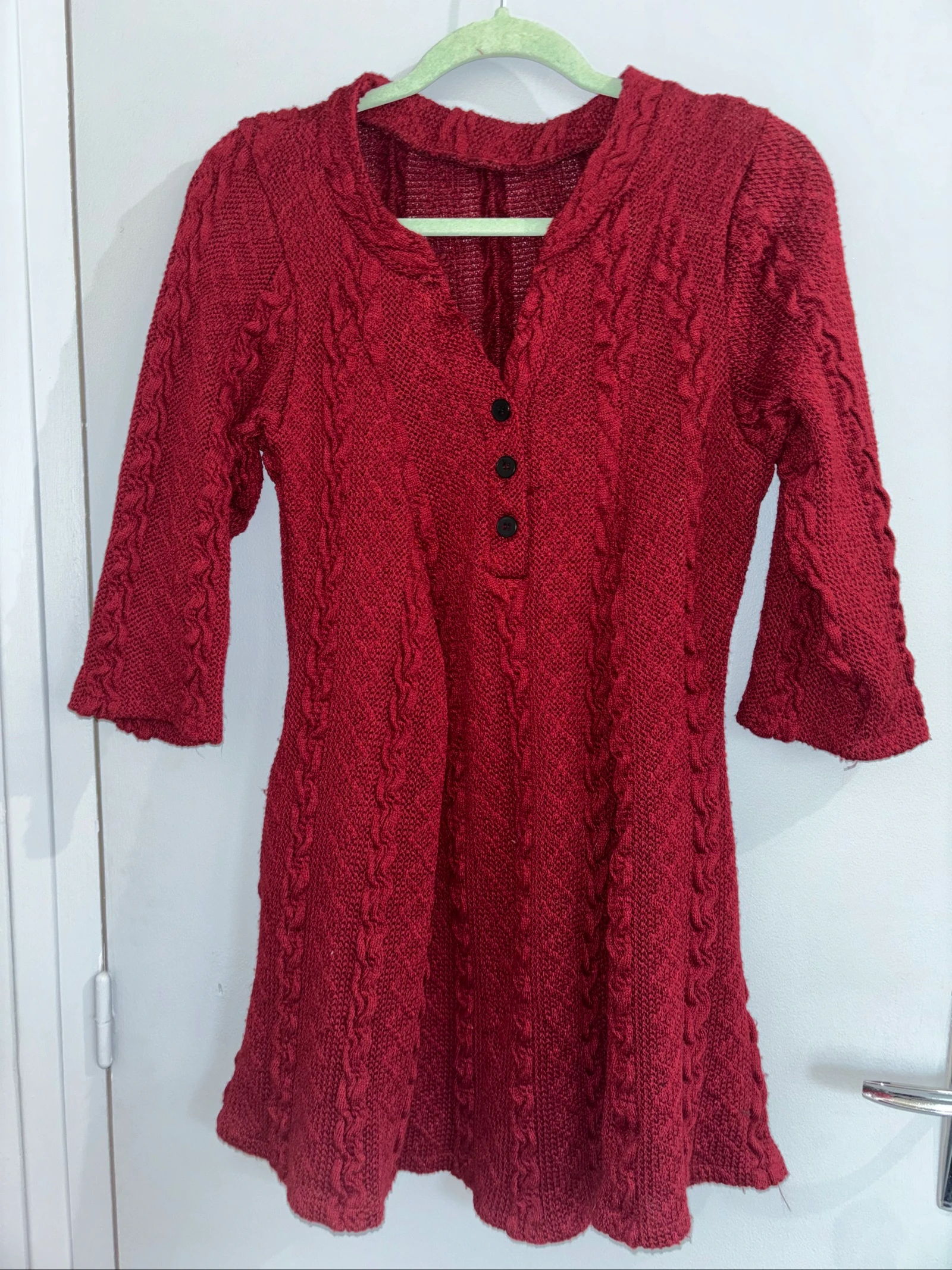 Robe pull bordeaux – taille M